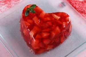 receta de gelatinas de frutas en forma de corazon