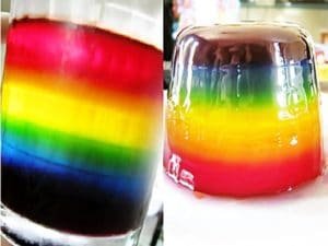 como hacer gelatinas de varios colores