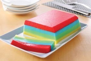 como hacer gelatinas de arcoiris